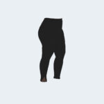 Black Leggings with Ankle Mesh Detail – Plus Size