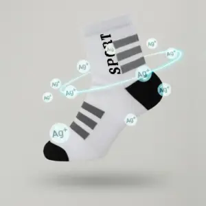 شراب رياضي رجالي من البامبو، مزود بتقنية النانو فضة المتطورة لمقاومة الروائح وتوفير الراحة.