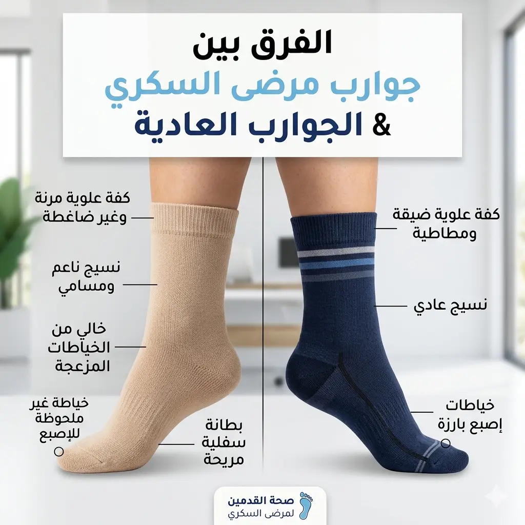 جوارب مرضى السكري VS الجوارب العادية