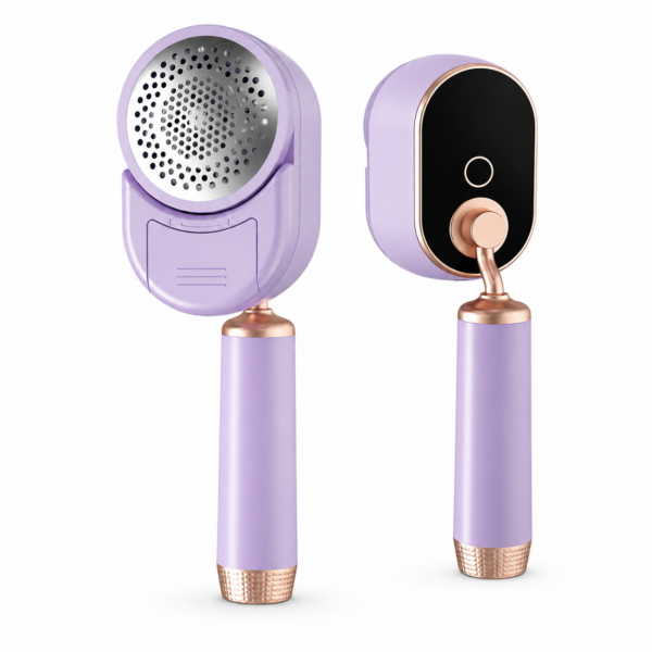 MQ07 Purple Fabric Shaver Front and Back Purple MQ07 fabric shaver shown from front and back
