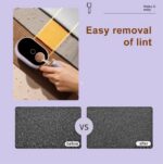 MQ07 fabric shaver removing lint with before and after fabric comparison